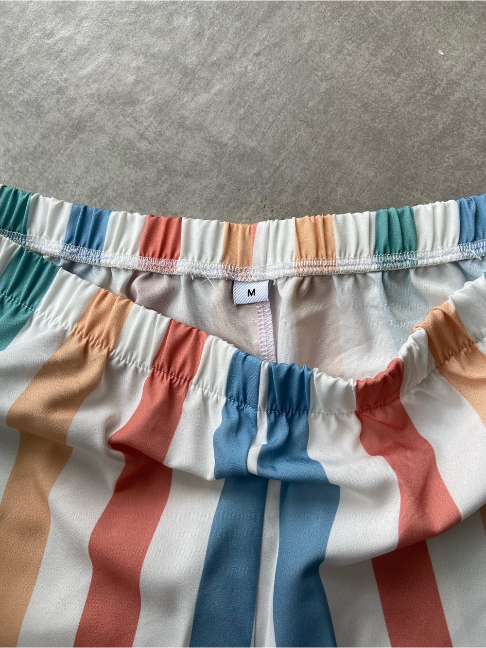 NWT Striped Pastel Cotton-Blend Pajama Set - Picture 8 of 10